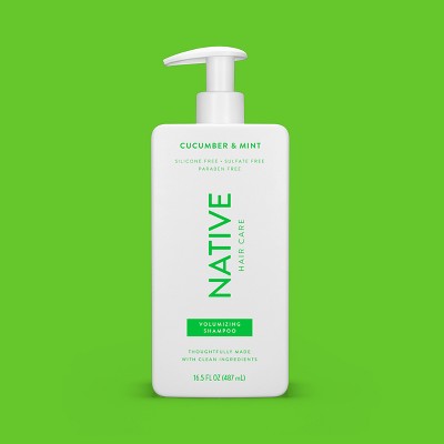 Native Vegan Cucumber &amp; Mint Natural Volume Shampoo, Clean, Sulfate, Paraben and Silicone Free 16.5 fl oz - Imperfect Container by This is Beauty US
