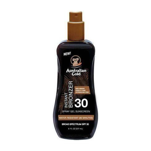 Australian Gold SPF 30 Spray Gel with Bronzer 8 Oz 