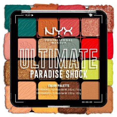 NYX Professional Makeup Ultimate Eyeshadow Palette Paradise Shock 0.32oz - New by This is Beauty US