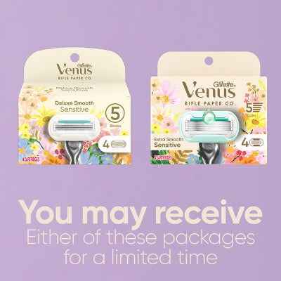 Rifle Paper Co. + Venus Deluxe Smooth Sensitive Razor Blade Refills 4ct - Missing Box