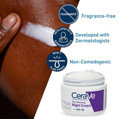 CeraVe Skin Renewing Night Cream Face Moisturizer 1.7 fl oz - Missing Box by This is Beauty US