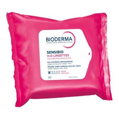 Bioderma Sensibio H2O Facial Cleansing Wipes 25ct/2pk - New