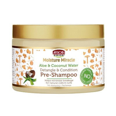 African Pride Moisture Miracle Aloe and Coconut Water Detangle and Condition Pre-Shampoo 12 fl oz - New by This is Beauty US