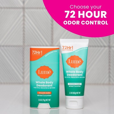 Lume Cream Deodorant Tube Minted Cucumber 2.2oz - New by This is Beauty US