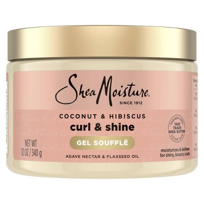 SheaMoisture Coconut and Hibiscus Curling Gel For Thick Curly Hair 12oz - Impefect Container by This is Beauty US
