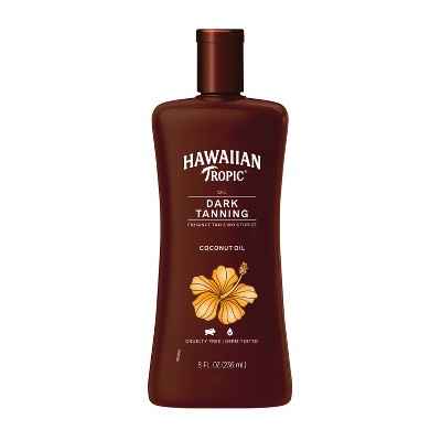 Hawaiian Tropic Dark Tanning Oil 8oz - Imperfect Container