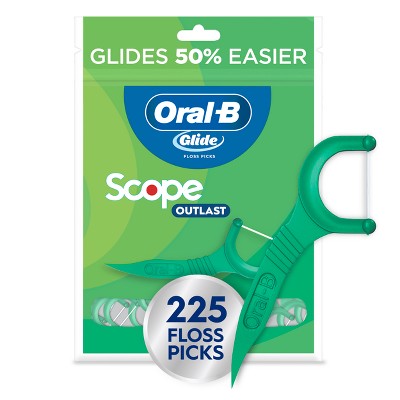 Oral-B Glide with Scope Outlast Dental Floss Picks Mint 225ct - New by This is Beauty US