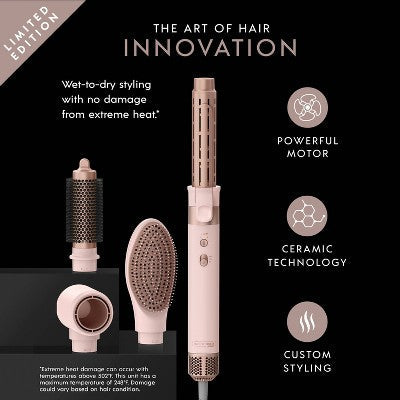 InfinitiPRO by Conair DigitalAIRE Multi-Attachment Styling System Rose Pink 1.25" - Imperfect Box by This is Beauty US