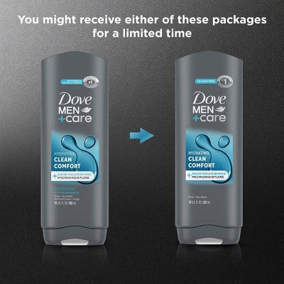 Dove Men+Care Clean Comfort Hydrating Body &amp; Face Wash 18 fl oz - New by This is Beauty US