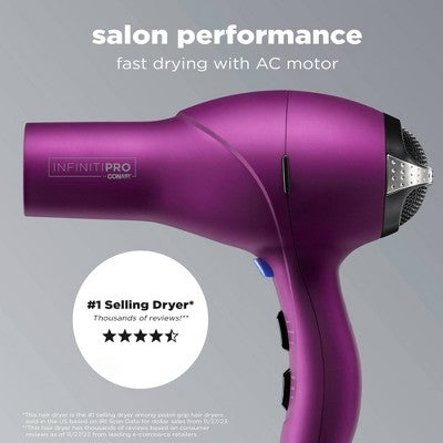 Conair Magenta Soft Touch AC Motor Hair Dryer 1875 Watts - Imperfect Box by This is Beauty US