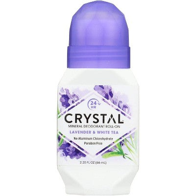 Crystal Essence Deodorant Roll-On Lavender &amp; White Tea 2.25 Oz - New by This is Beauty US