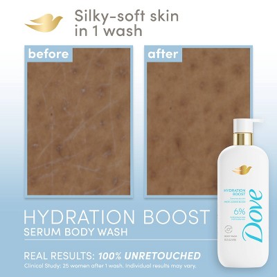 Dove Hydration Boost Serum Body Wash Drenches Dry Skin with 6% Hydrating Serum with Hyaluronic Acid 18.5 fl oz - New by This is Beauty US