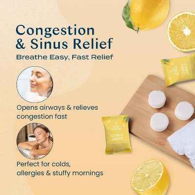 Body Restore Shower Steamers with 100% Natural Essential Oil Citrus 6ct - New