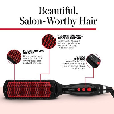 Revlon Smoothstay XL Heated Straightening Brush - Imperfect Box by This is Beauty US