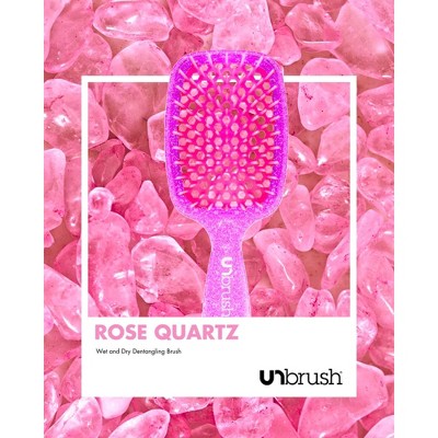 UNbrush Detangler Hair Brush Glitter Rose Quartz - Imperfect Boxt by This is Beauty US