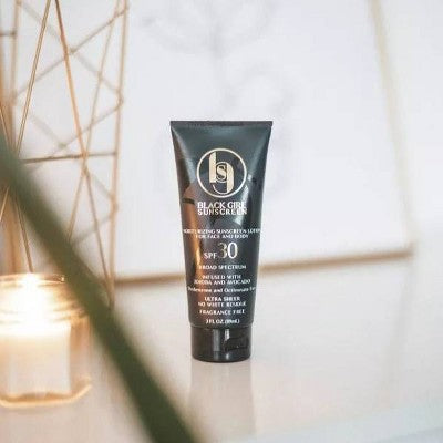 Black Girl Sunscreen Broad Spectrum Infused with Jojoba Oil SPF 30 3 fl oz - Imperfect Container by This is Beauty US