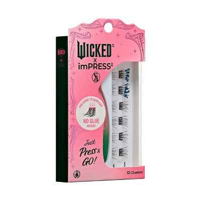 KISS Products Wicked X imPRESS Press-On Self Adhesive False Eyelashes Ozspresso 12ct - New