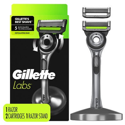 Gillette Labs Exfoliating Bar Razor + 2 Razor Blade Refills - Missing Box by This is Beauty US