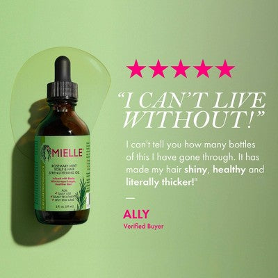 Mielle Organics Rosemary Mint Scalp &amp; Strengthening Hair Oil 2 fl oz - Imperfect Container by This is Beauty US
