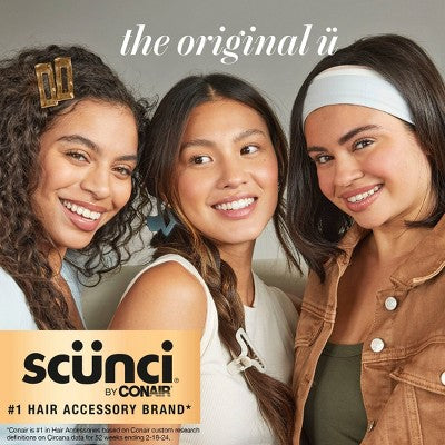 Scunci by Conair No Damage Stretch Fabric Headbands Black 5pcs - New by This is Beauty US