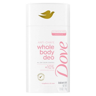 Dove Beauty Whole Body Solid Deodorant Anti-Chafe Stick Raspberry &amp; Rose 2.6oz - New by This is Beauty US