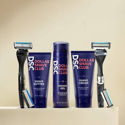 Dollar Shave Club 6-Blade Razor Refill Compatible with 4 and 6 Blade Handles 4ct Trial Size - Imperfect Box by This is Beauty US