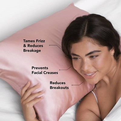 Kitsch Satin Pillowcase Pink - Imperfect Box by This is Beauty US