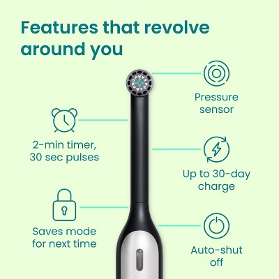 quip Rev Oscillating Rechargeable Electric Toothbrush Black/Silver - Imperfect Box by This is Beauty US