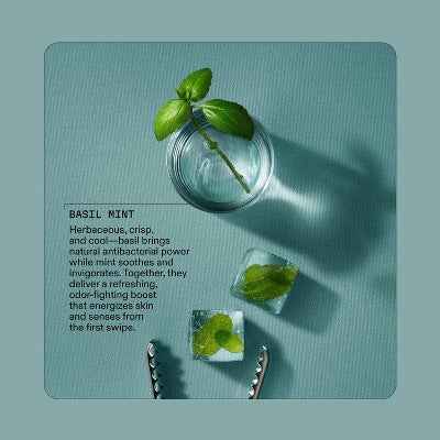 cleo+coco. Body and Hair Antiperspirants and Deodorant Powder Basil Mint 0.88oz - New