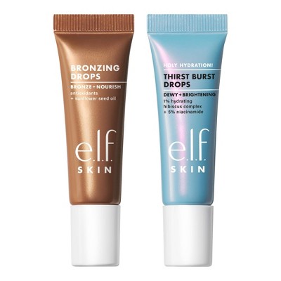 e.l.f. SKIN The Hottest Drops Duo Bronzing Drops &amp; Holy Hydration 2ct/0.33oz - Imperfect Box