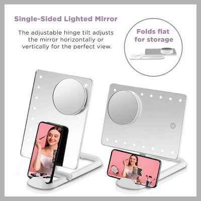 Conair LED Hollywood Lighted Social Media Makeup Mirror White - Imperfect Box