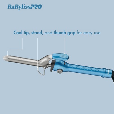 BaBylissPRO Nano Titanium Spring Curling Iron Blue 1.5" - Imperfect Box by This is Beauty US