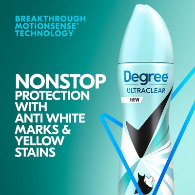 Degree Ultra Clear Black + White Pure Clean Antiperspirant &amp; Deodorant Dry Spray 3.8oz/2ct - New