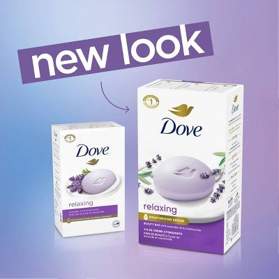 Dove Beauty Relaxing Bar Soaps Lavender Oil &amp; Chamomile 30oz/8pk - Imperfect Box by This is Beauty US