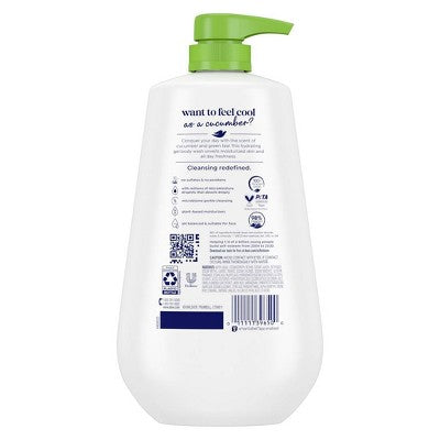 Dove Beauty Refresh Body Wash Pump Cucumber &amp; Green Tea 24hr Lotion-Soft Skin 30.6 fl oz - New by This is Beauty US