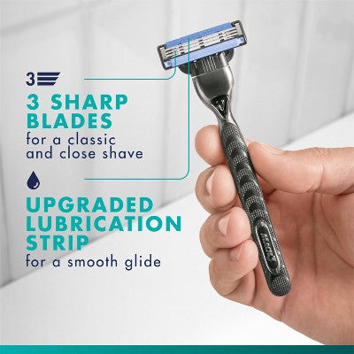 Gillette Mach3 Value Pack Razor Handle + 6 Blade Refills - Imperfect Box by This is Beauty US