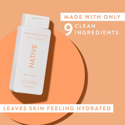 Native Body Wash Sweet Peach &amp; Nectar Sulfate Free 18 fl oz - Imperfect Container by This is Beauty US
