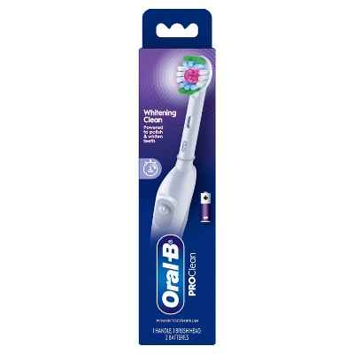 Oral-B ProClean Battery Electric Toothbrush Whitening Clean White - New