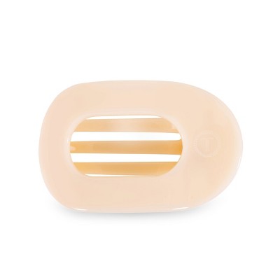 TELETIES Medium Flat Round Hair Clip Almond Beige - New by This is Beauty US