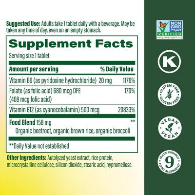 MegaFood Vegan Vitamin B12, Vitamin B Supplement 30ct - New by This is Beauty US