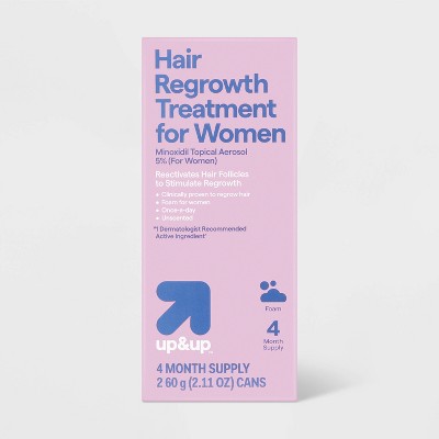 Hair Regrowth Treatment with Minoxidil 5% Topical Aerosol for Women 2pk/2.11oz up&amp;up - New