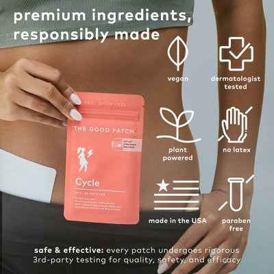 The Good Patch Cycle Plant-Based Vegan Wellness Patch 4ct. - New