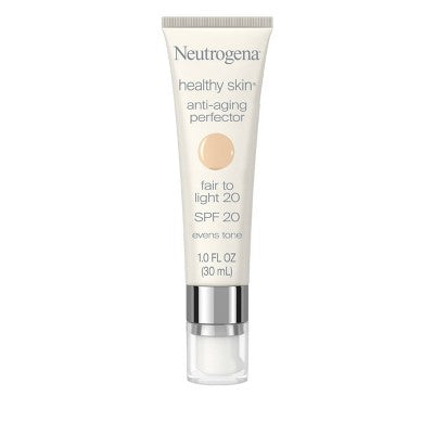 Neutrogena Healthy Skin Anti-Aging Perfector with Retinol &amp; Broad Spectrum SPF 20 Sunscreen 20 Fair to Light 1 fl oz - New