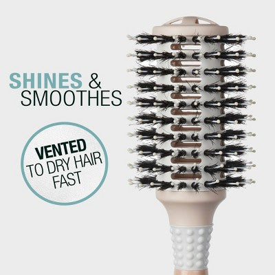 Conair Ceramic Wood Vented Boar Bristle Round Hair Brush Large Barrel All Hair - Imperfect Box by This is Beauty US