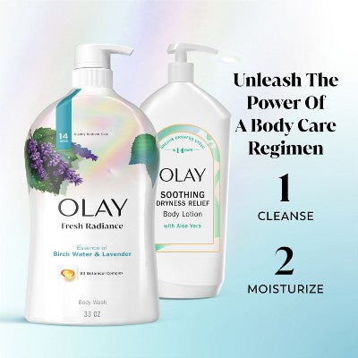 Olay Fresh Outlast Body Wash Birch Water &amp; Lavender 33 fl oz - New by This is Beauty US