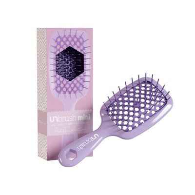 UNbrush Mini Pastel Detangling Hair Brush Lilac Light Purple - New