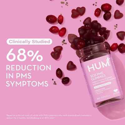 HUM Nutrition SOS PMS for PMS Relief &amp; Mood Support Vegan Gummies 60ct - New