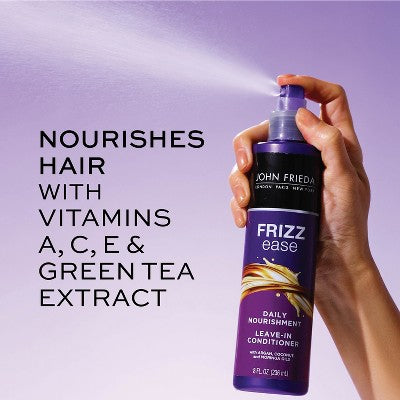 John Frieda Frizz Ease Daily Nourishment Leave-In Conditioner Spray for Frizz-Prone Hair 8 fl oz - Imperfect Container by This is Beauty US