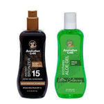 Australian Gold SPF 15 Spray Gel with Bronzer & Soothing Aloe 2ct/16 fl oz - New