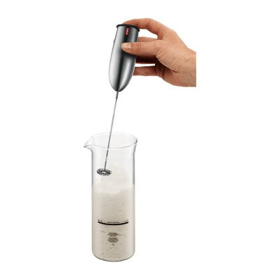 Bodum Schiuma Milk Frother Stainless Steel: Handheld Frother Wand for Coffee, Battery-Powered, Silver - Imperfect Box by This is Beauty US